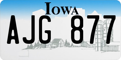 IA license plate AJG877