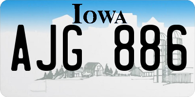 IA license plate AJG886