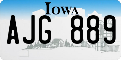 IA license plate AJG889