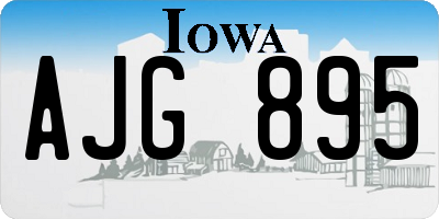 IA license plate AJG895
