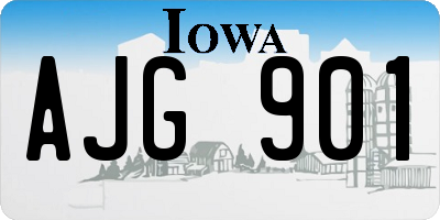 IA license plate AJG901