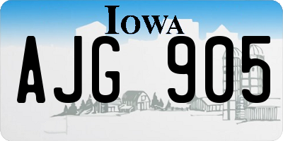 IA license plate AJG905