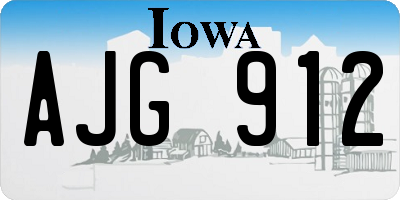 IA license plate AJG912