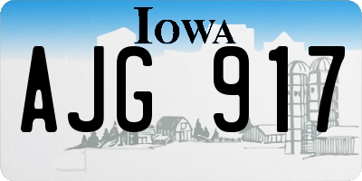 IA license plate AJG917