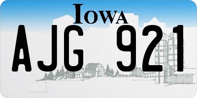 IA license plate AJG921