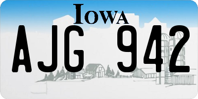 IA license plate AJG942