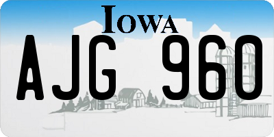 IA license plate AJG960