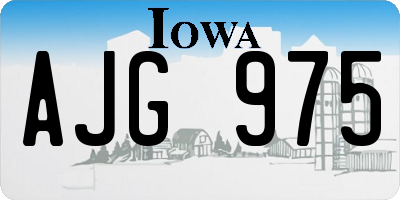 IA license plate AJG975