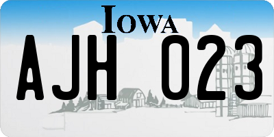 IA license plate AJH023