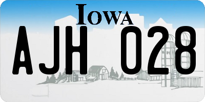 IA license plate AJH028