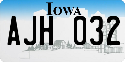 IA license plate AJH032