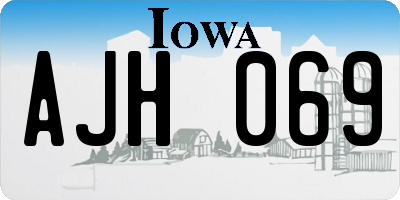 IA license plate AJH069