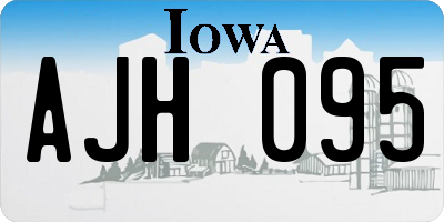 IA license plate AJH095