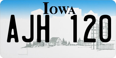 IA license plate AJH120
