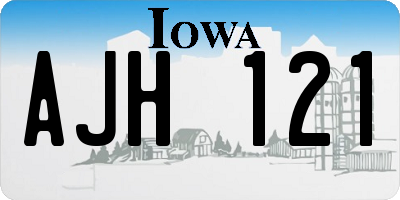 IA license plate AJH121