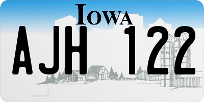 IA license plate AJH122