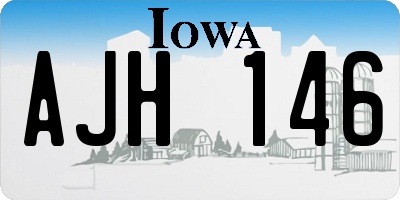 IA license plate AJH146