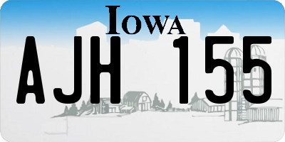 IA license plate AJH155