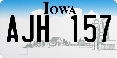 IA license plate AJH157