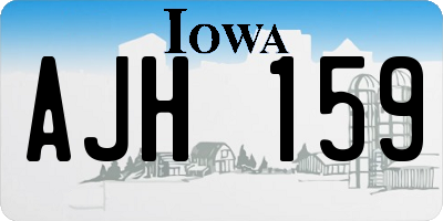 IA license plate AJH159