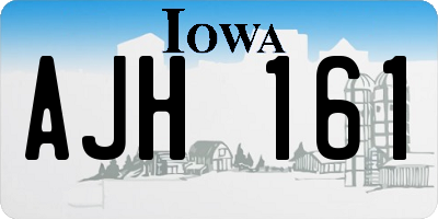 IA license plate AJH161