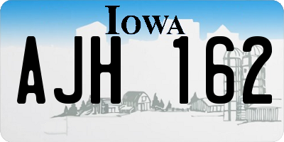 IA license plate AJH162