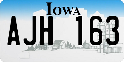 IA license plate AJH163