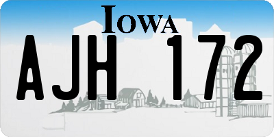 IA license plate AJH172