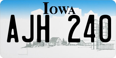 IA license plate AJH240