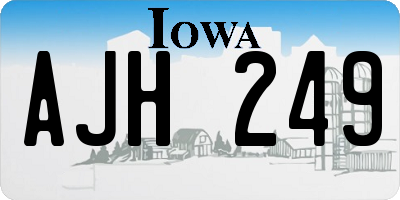 IA license plate AJH249