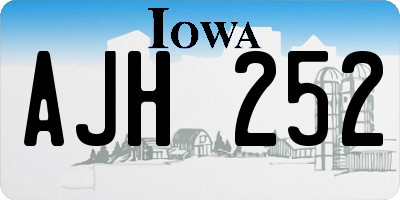 IA license plate AJH252