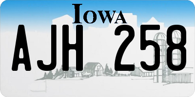 IA license plate AJH258