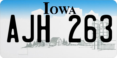 IA license plate AJH263