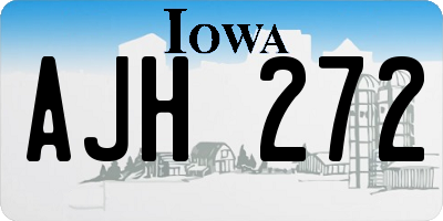 IA license plate AJH272