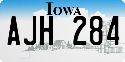 IA license plate AJH284