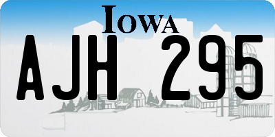 IA license plate AJH295