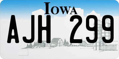 IA license plate AJH299