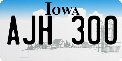 IA license plate AJH300
