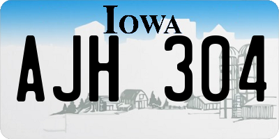 IA license plate AJH304