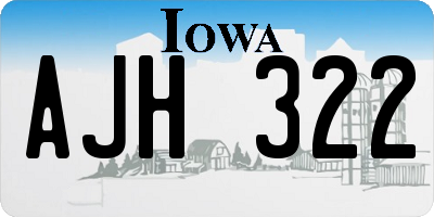 IA license plate AJH322