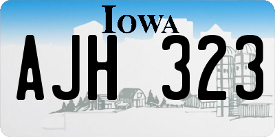 IA license plate AJH323