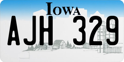 IA license plate AJH329