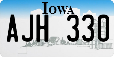 IA license plate AJH330