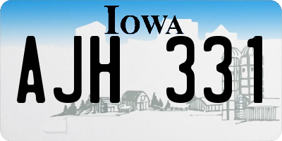 IA license plate AJH331