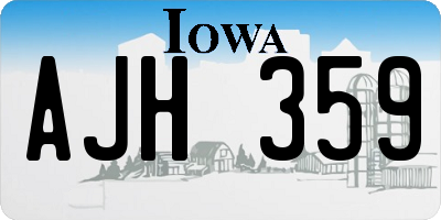 IA license plate AJH359