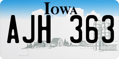 IA license plate AJH363
