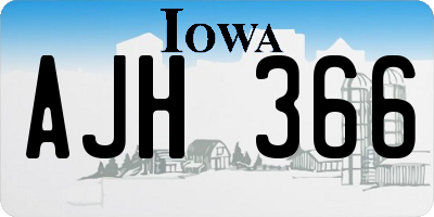 IA license plate AJH366