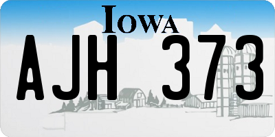 IA license plate AJH373