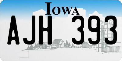 IA license plate AJH393