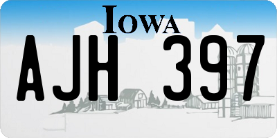 IA license plate AJH397